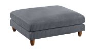 Living Room Furniture 1pc Cocktail Ottoman Dark Gray Corduroy Cushion Extra Large Ottoman Wood Legs