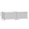 Patio Footrests with Cushions 2 pcs Gray Poly Rattan