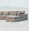 Modern Living Room Ottoman, Premium Fabric Upholstered 1-Pc Ottoman with Plush Seat Cushion