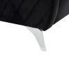 Sofia 55" Black Velvet Modern Chic Loveseat Couch