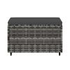 Patio Footrests with Cushions 2 pcs Gray Poly Rattan