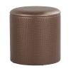 Maverick Contemporary Nesting Ottoman Set in Bronze Faux Leather with Textured Accent by LumiSource